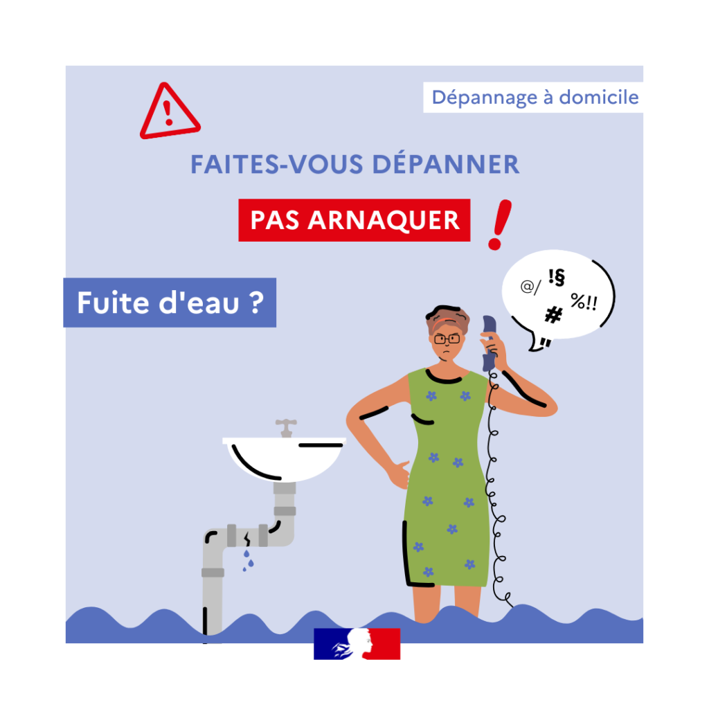 Femme appelant un professionnel pour un dépannage à domicile