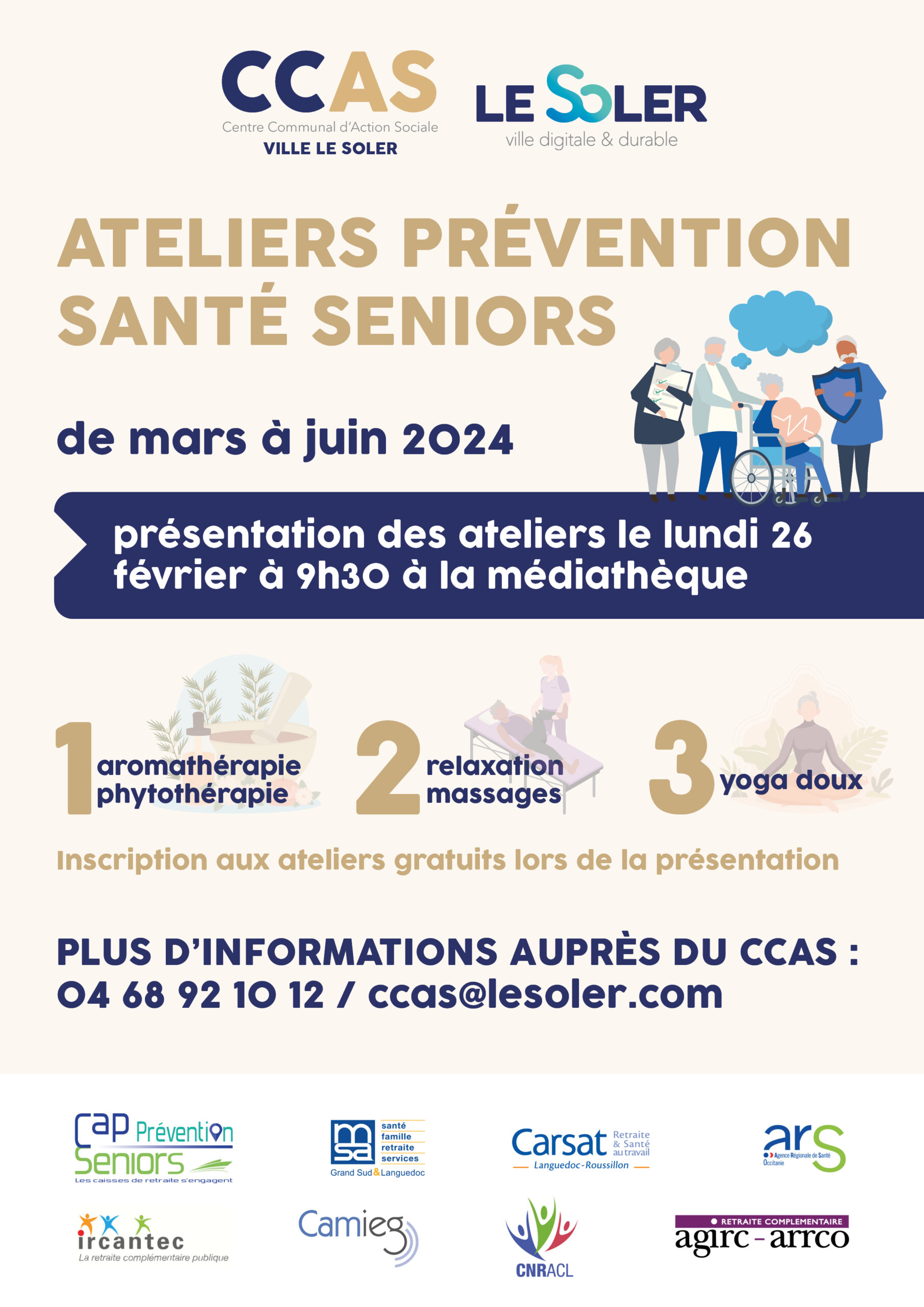 Affiche ateliers prévention santé séniors 2