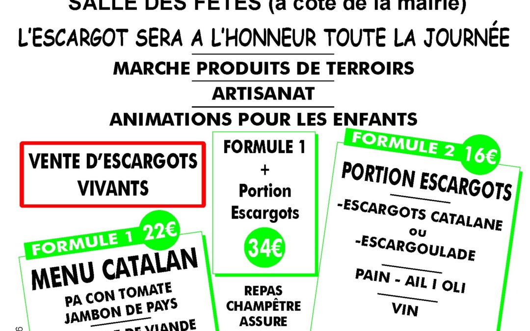 Fête de l&rsquo;escargot